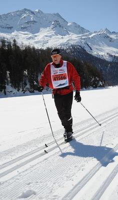 Paul White competing at the Engadin Skimarathon